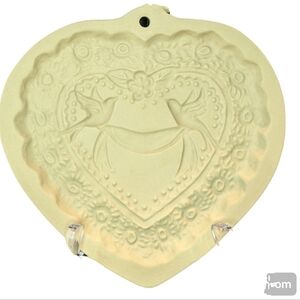Brown Bag Cookie Mold Wedding Heart Doves Ribbons 1985 Wedding Shower 6"